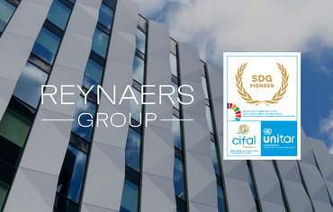 Reynaers Group and SDG Pioneer logo.